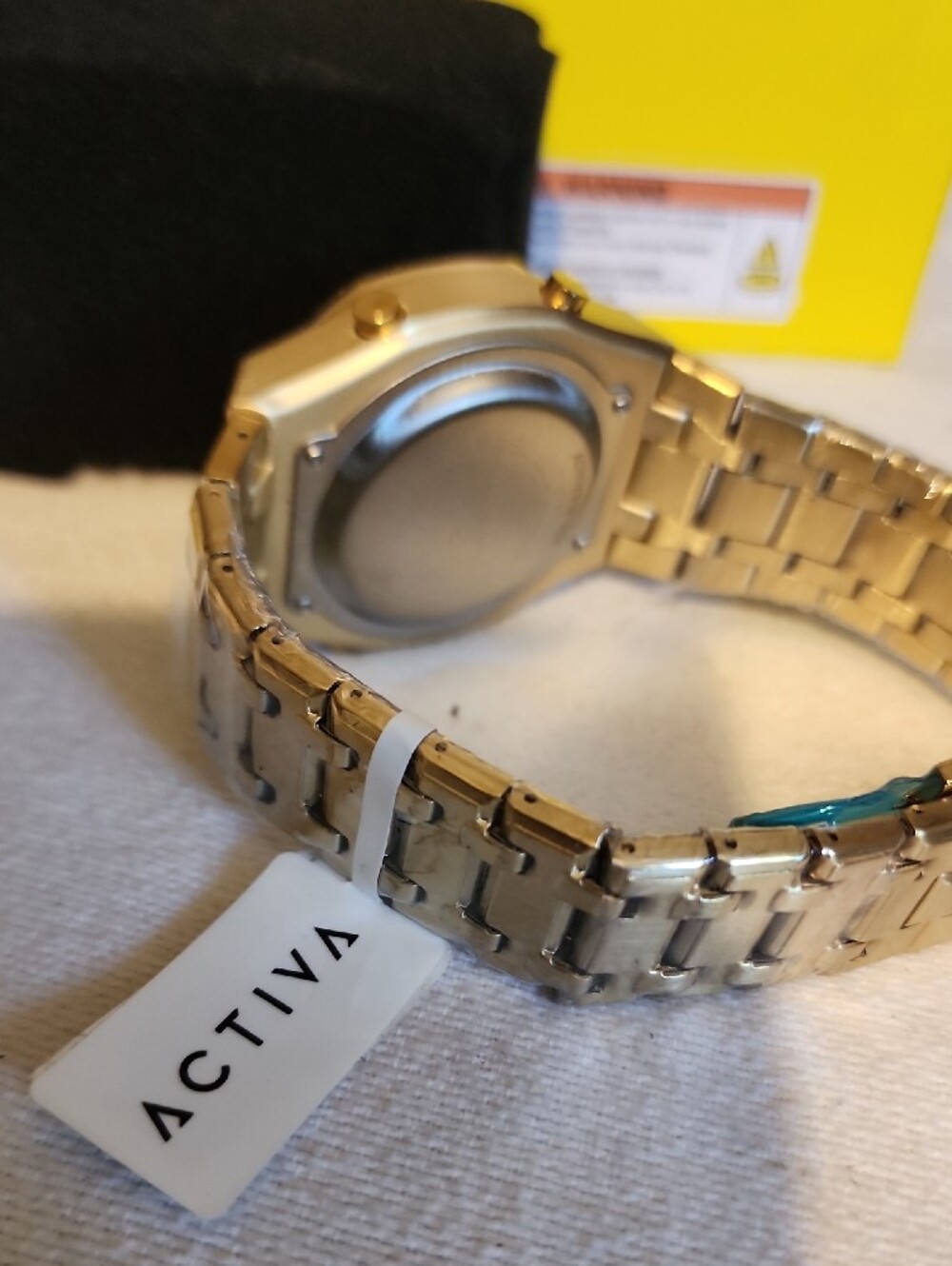 Ativa Gold-Tone Men's Dual Time Watch with Black Dial - Picture 6 of 8